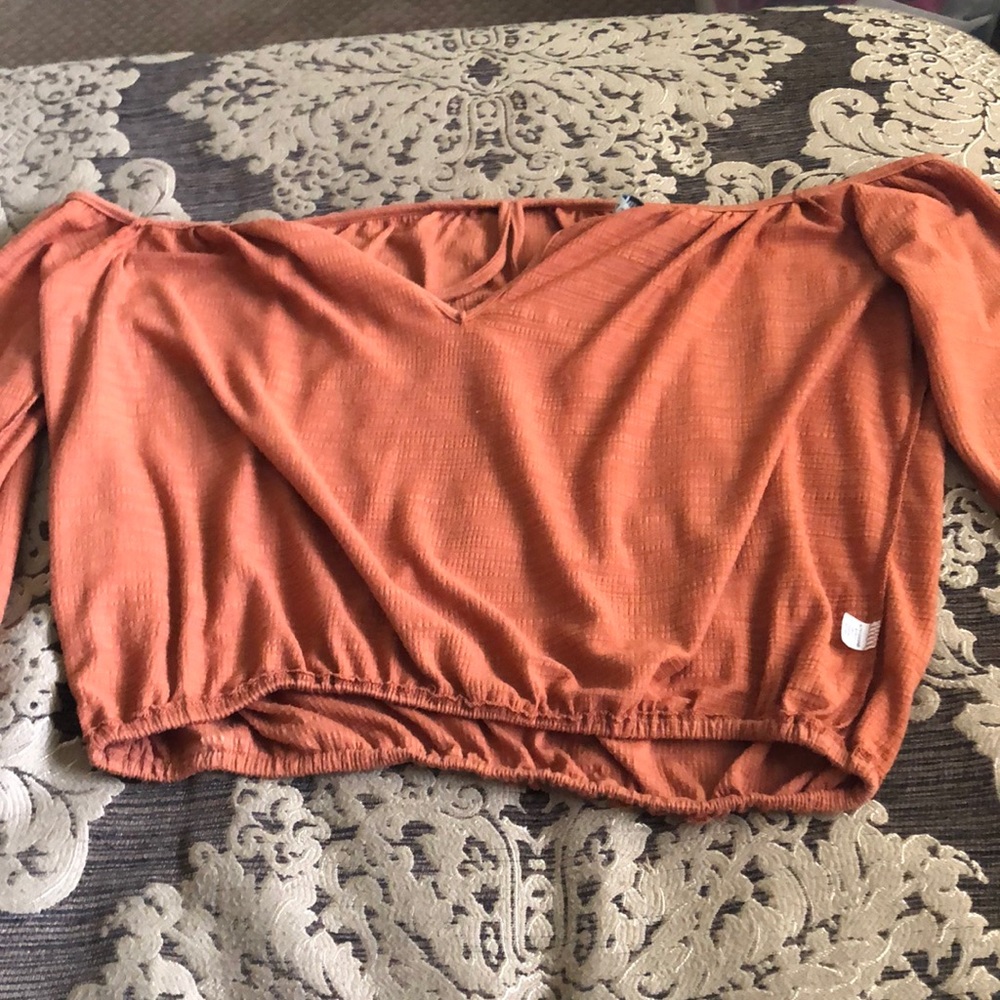 Ruffled off the shoulder blouse
